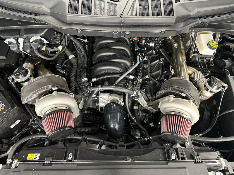 TruStreet Solutions Twin Turbo Kit (HPT F3-series turbos + Kooks headers) for 2018-2024 Ford F-150 (3.5L EB)