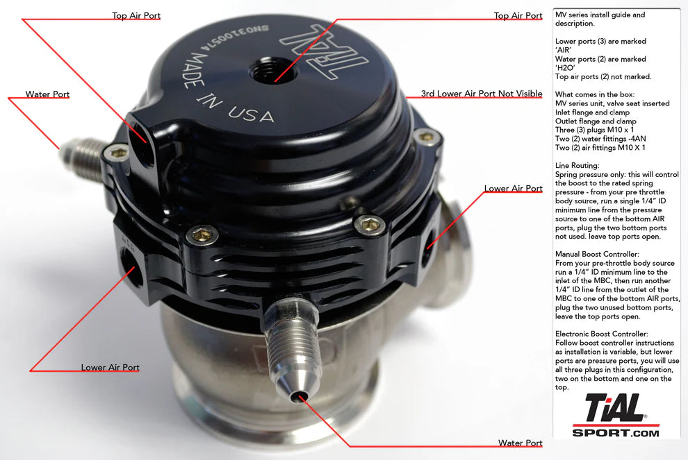 TiAL Sport MVR Wastegate 44mm (All Springs) w/Clamps - Black – TRU TiAL Sport MVR Wastegate 44mm (All Springs) w/Clamps - Black – TRU